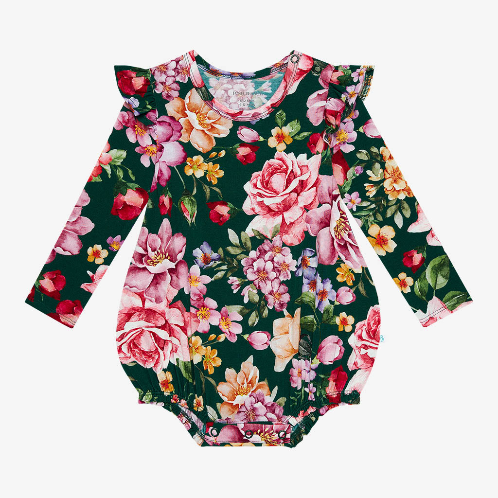 Arsine Ruffled Long Sleeve Bubble Romper