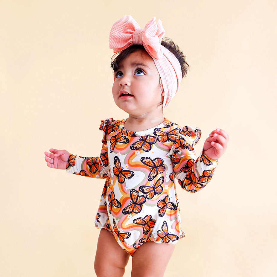 Bowie Ruffled Long Sleeve Bubble Romper
