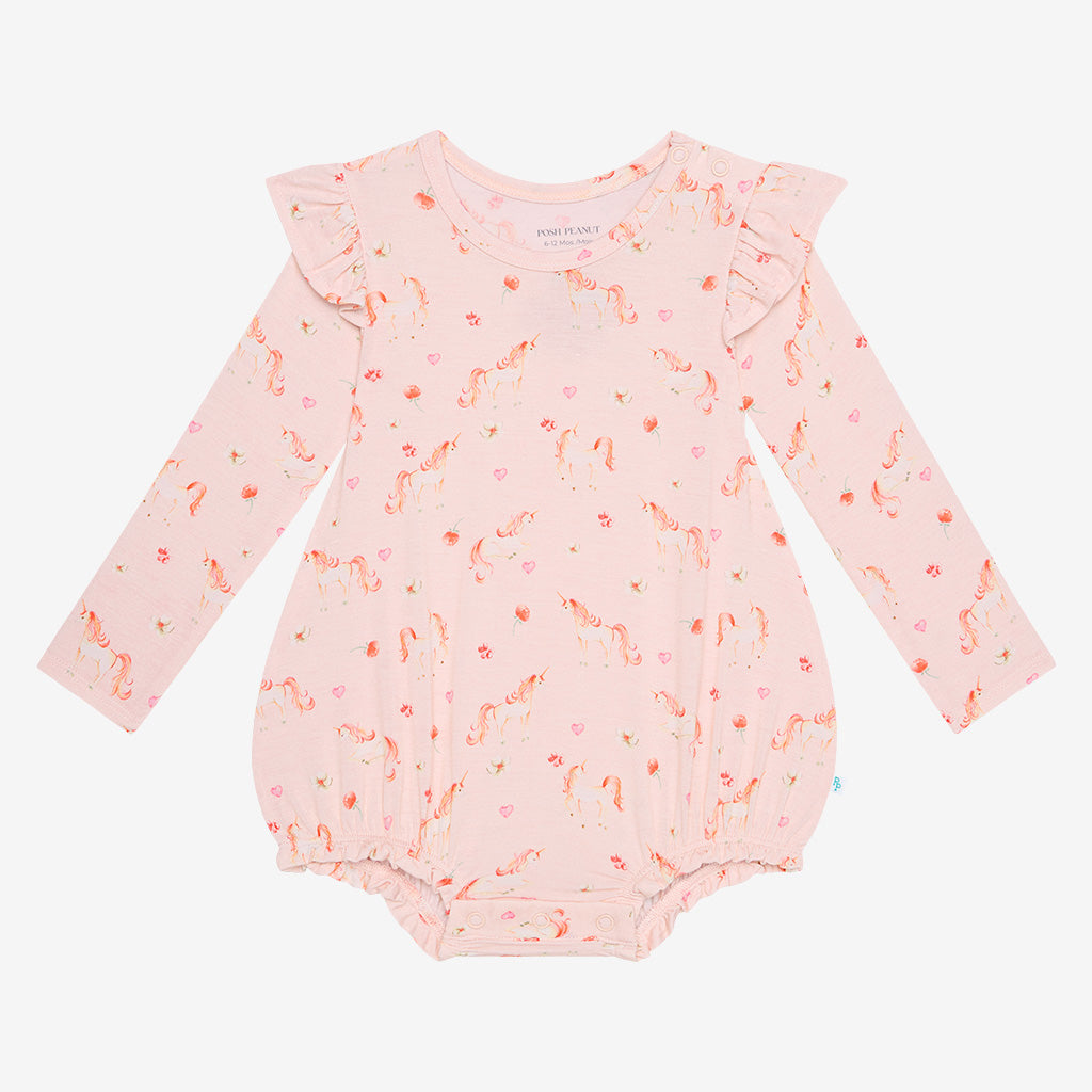 Cadance Ruffled Long Sleeve Bubble Romper