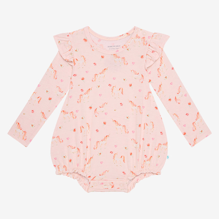 Cadance Ruffled Long Sleeve Bubble Romper