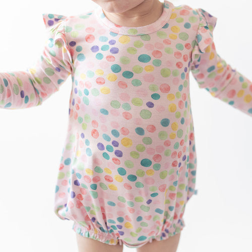 Estelle Ruffled Long Sleeve Bubble Romper