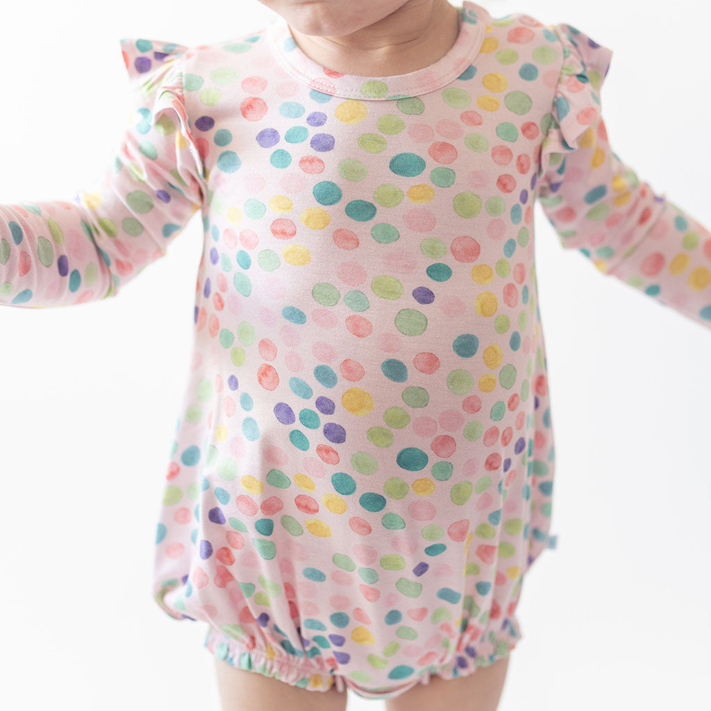 Estelle Ruffled Long Sleeve Bubble Romper