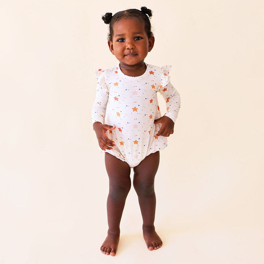 Jetson Ruffled Long Sleeve Bubble Romper