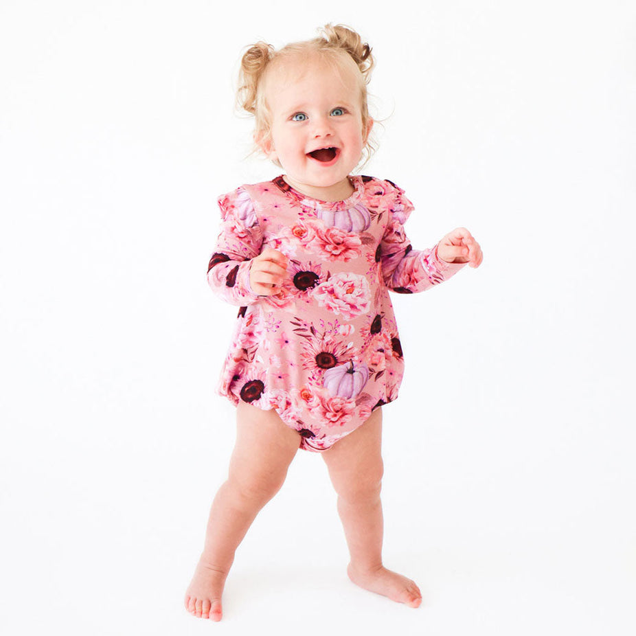 Liliana Ruffled Long Sleeve Bubble Romper