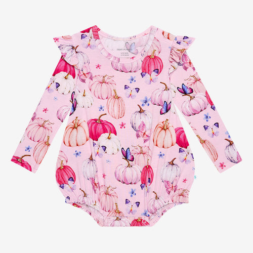 Selene Ruffled Long Sleeve Bubble Romper