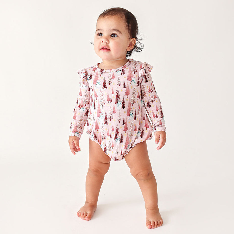 Sparkles Ruffled Long Sleeve Bubble Romper
