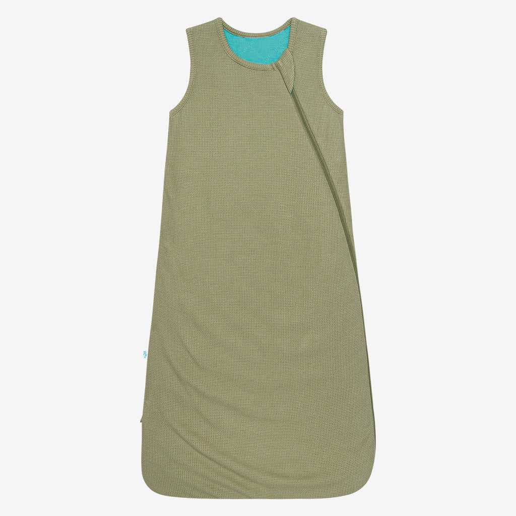 Olive Waffle Sleeveless Sleep Bag