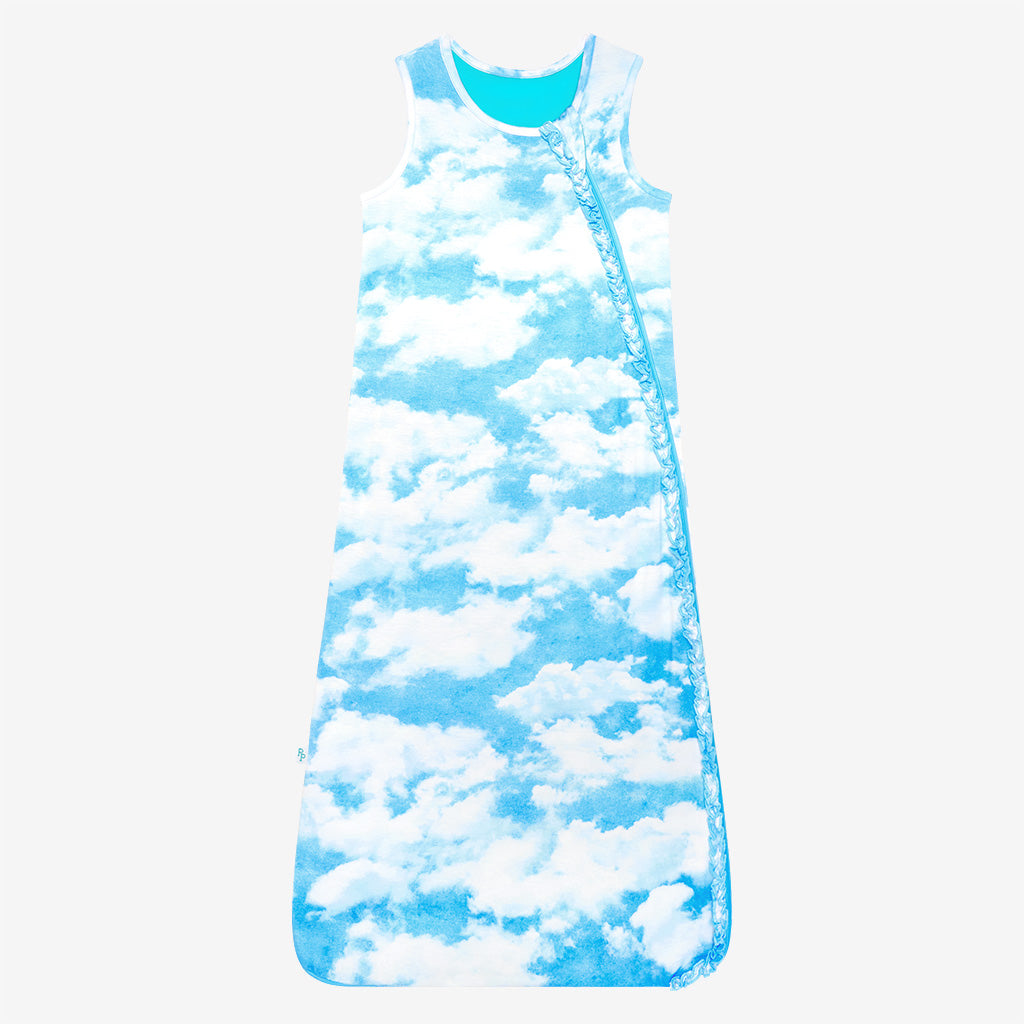 Cloudy Day Sleeveless Ruffled Sleep Bag