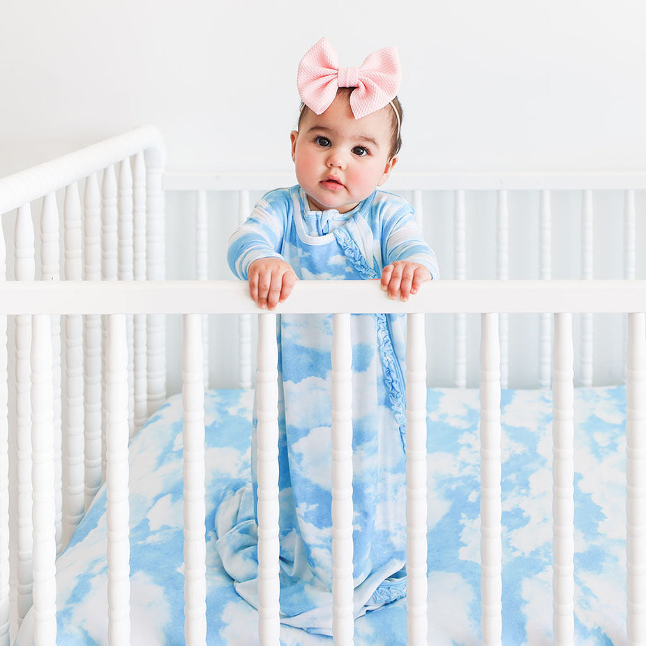 Cloudy Day Sleeveless Ruffled Sleep Bag 1.0 Tog