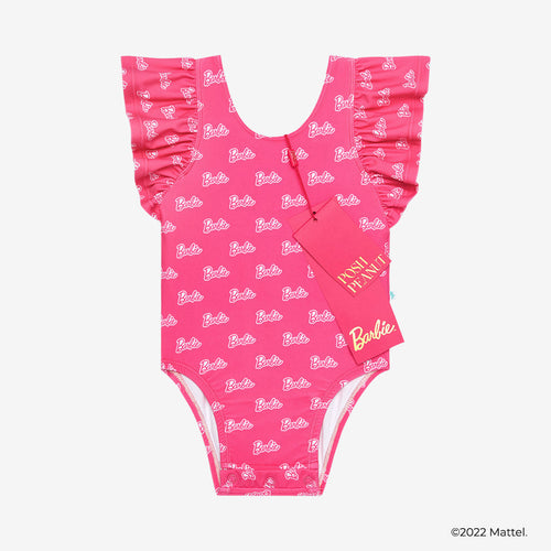 Barbie™ Ruffled Cap Sleeve One Piece Swimsuit