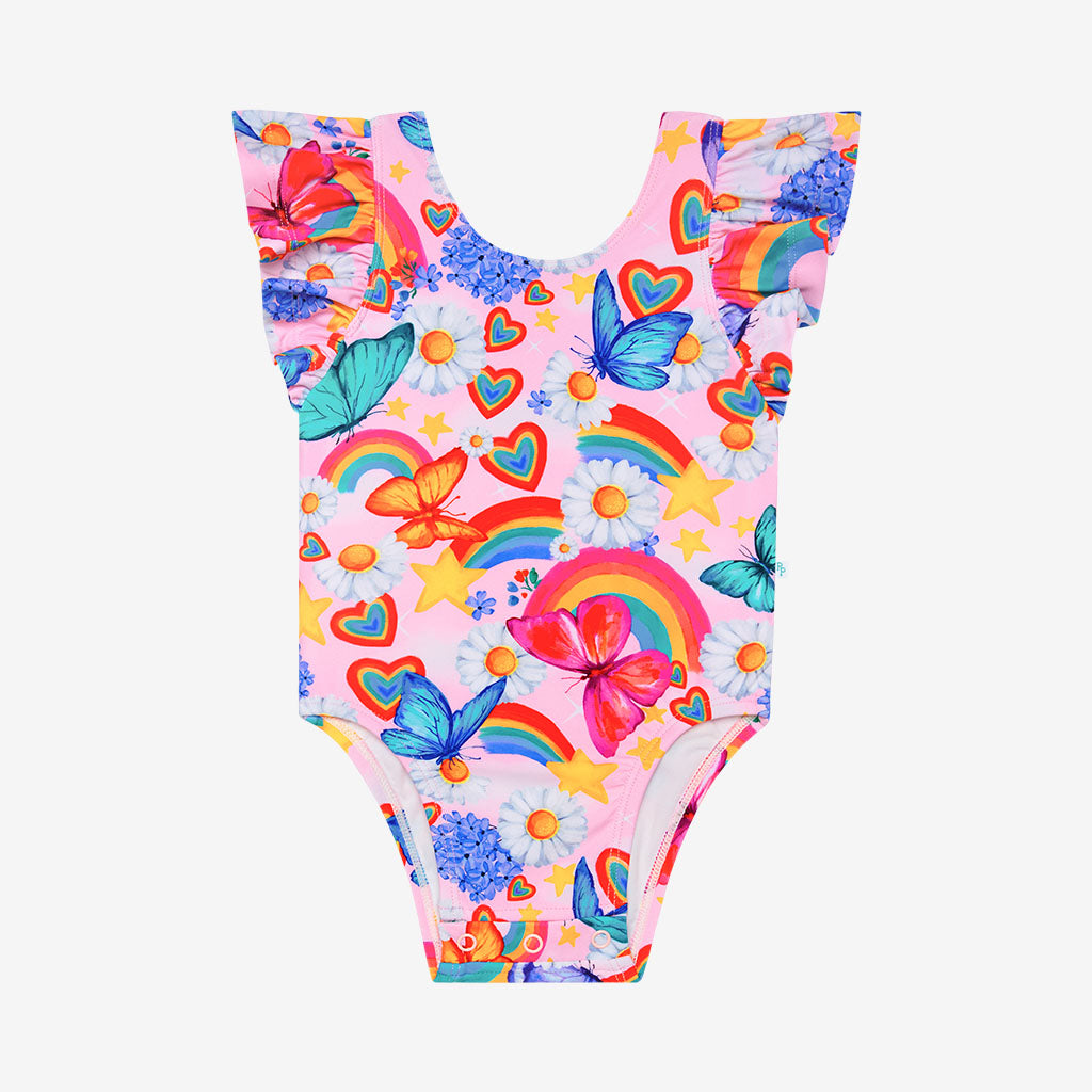 Raina Ruffled Cap Sleeve One Piece Swimsuit