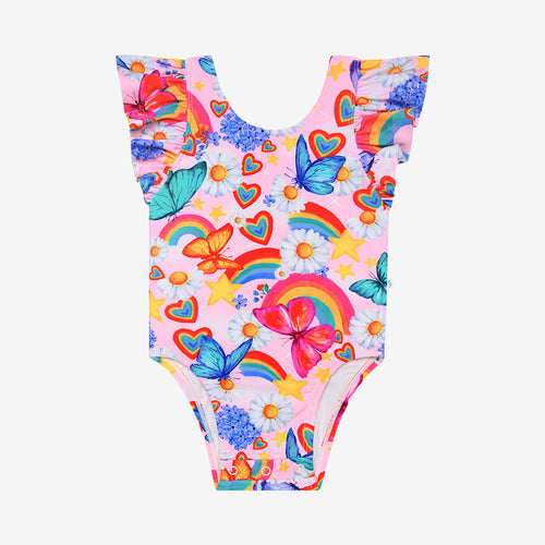 Raina Ruffled Cap Sleeve One Piece Swimsuit