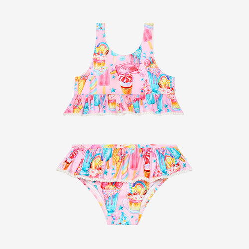 Priscilla Ruffled Tankini Two Piece Swimsuit
