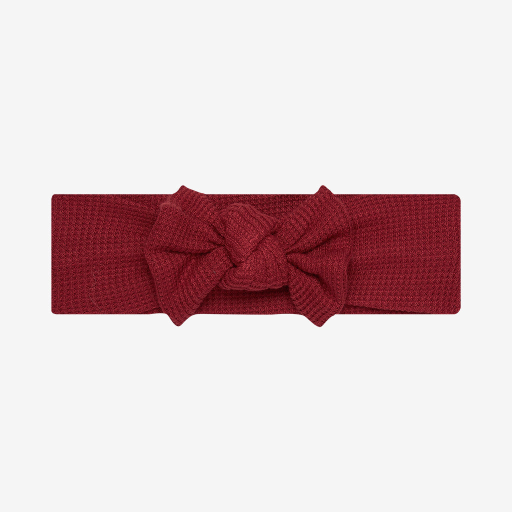Maroon Waffle Headwrap