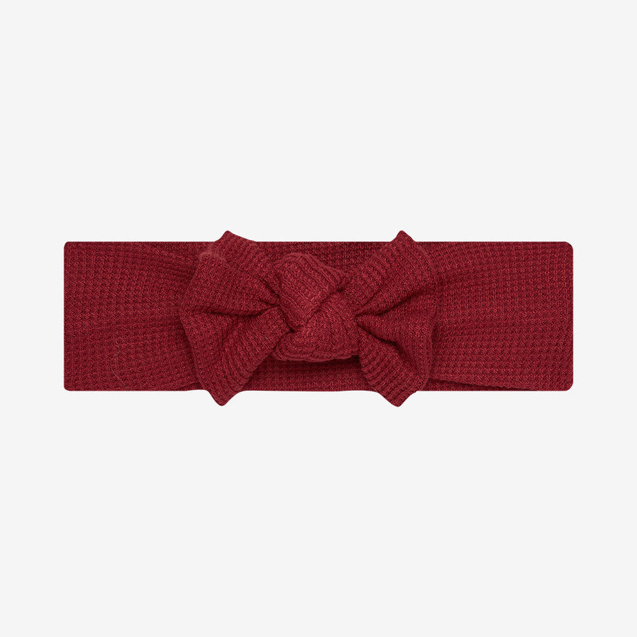 Maroon Waffle Headwrap