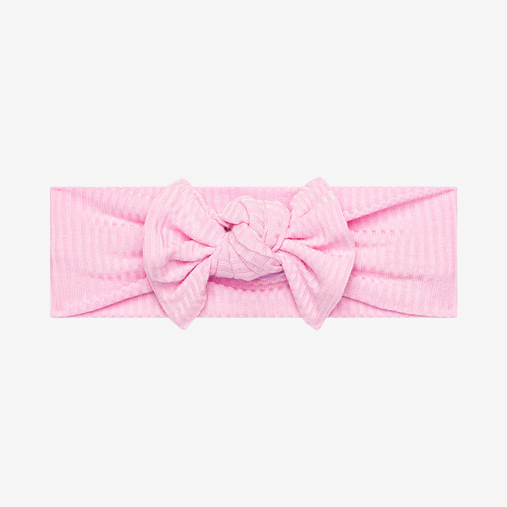 Posh Pink Ribbed Headwrap