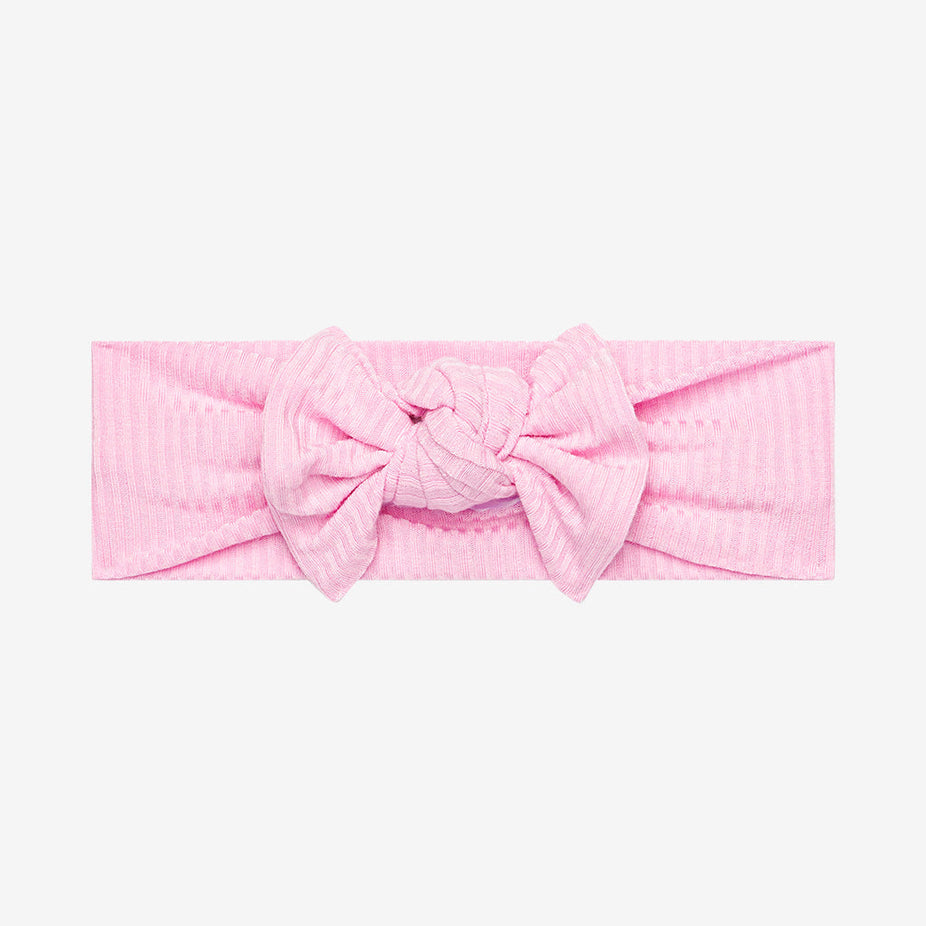 Posh Pink Ribbed Headwrap
