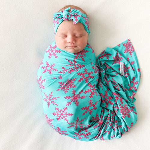 Queen of Snowflakes Swaddle Headband Set