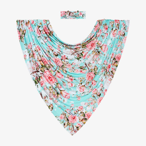 Spring Rose Swaddle Headband Set