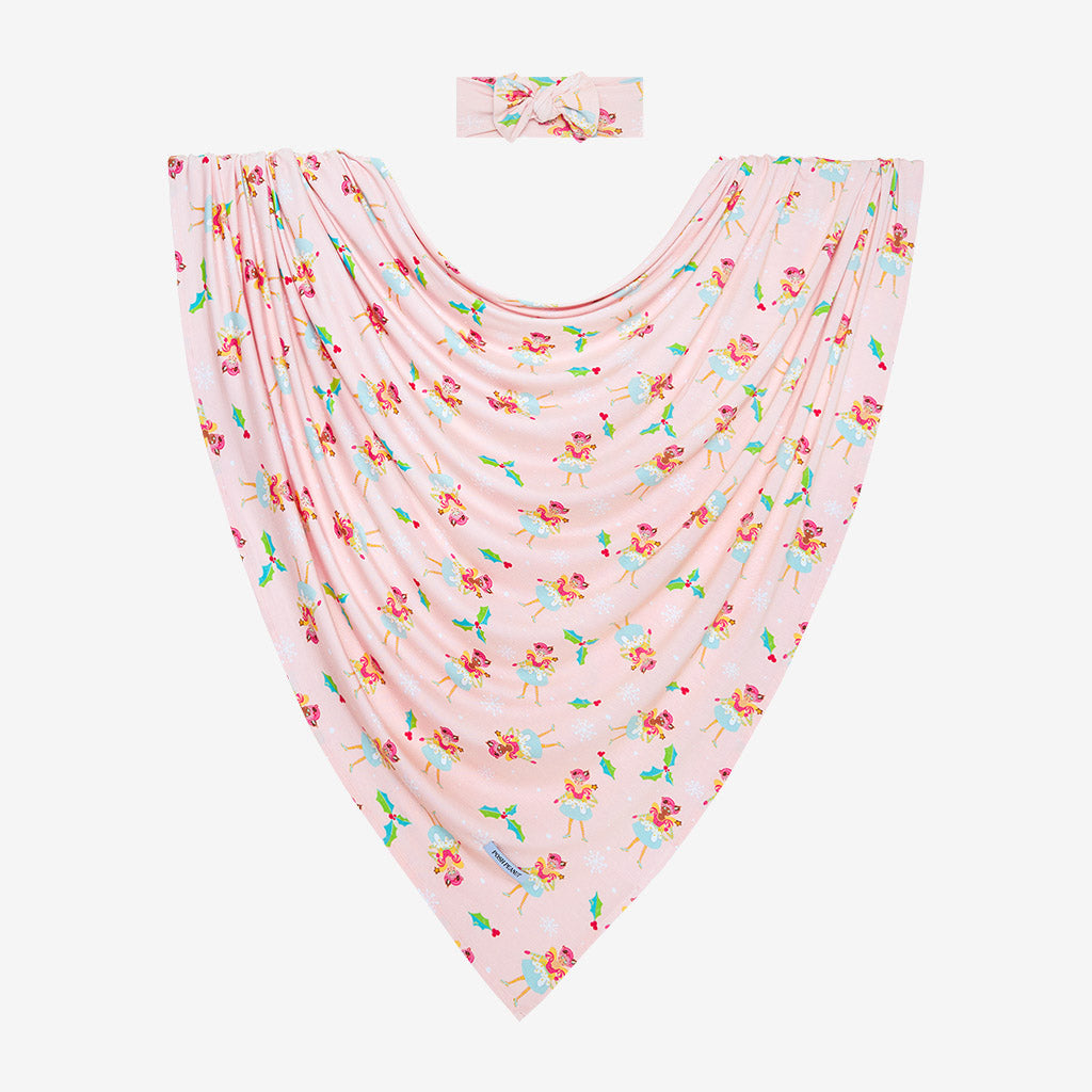Glitterville™ Sugarplum Pixie Swaddle Headband Set