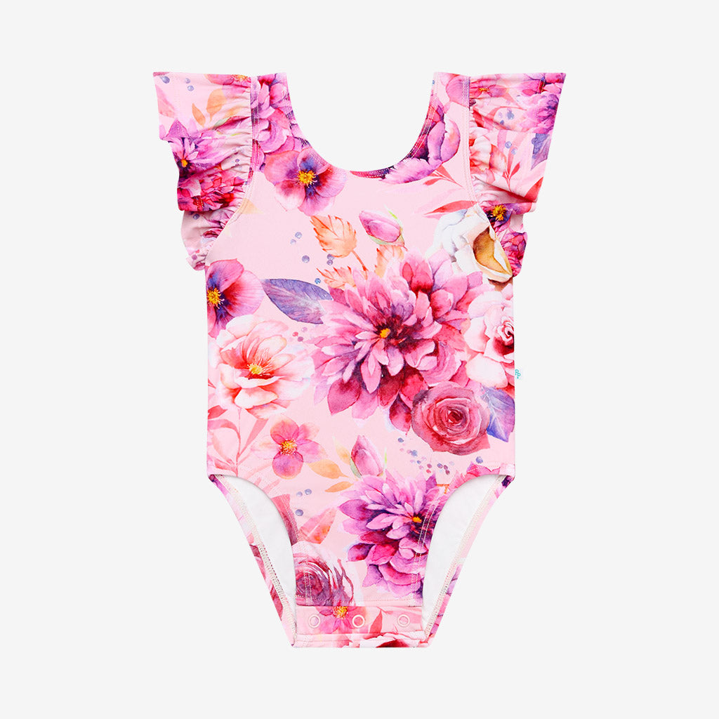 Amira Ruffled Cap Sleeve One Piece Swimsuit