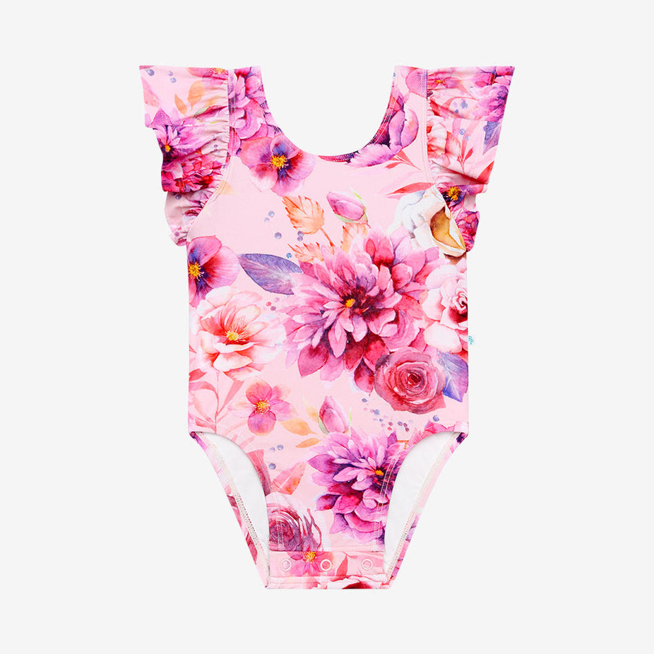 Amira Ruffled Cap Sleeve One Piece Swimsuit