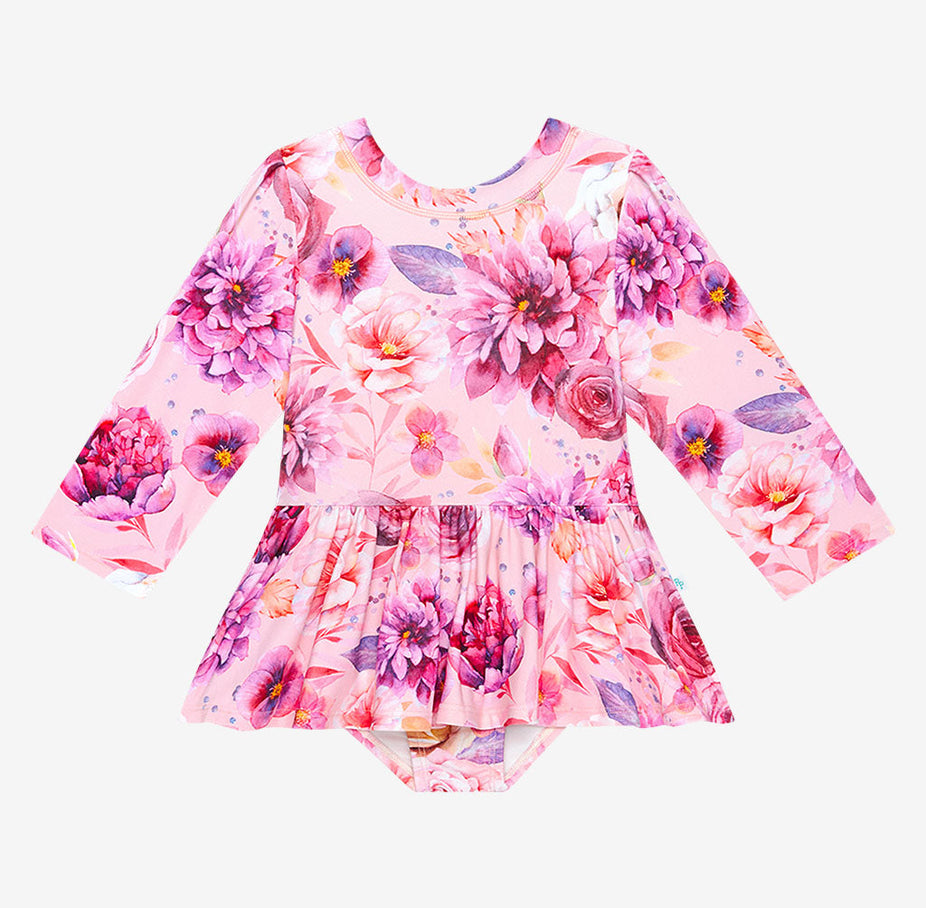Amira Long Sleeve Rash Guard Twirl Skirt Swimsuit