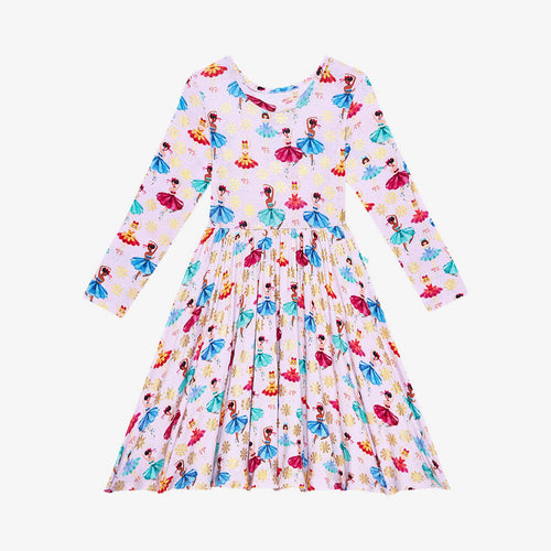 Adalyn Long Sleeve Twirl Dress