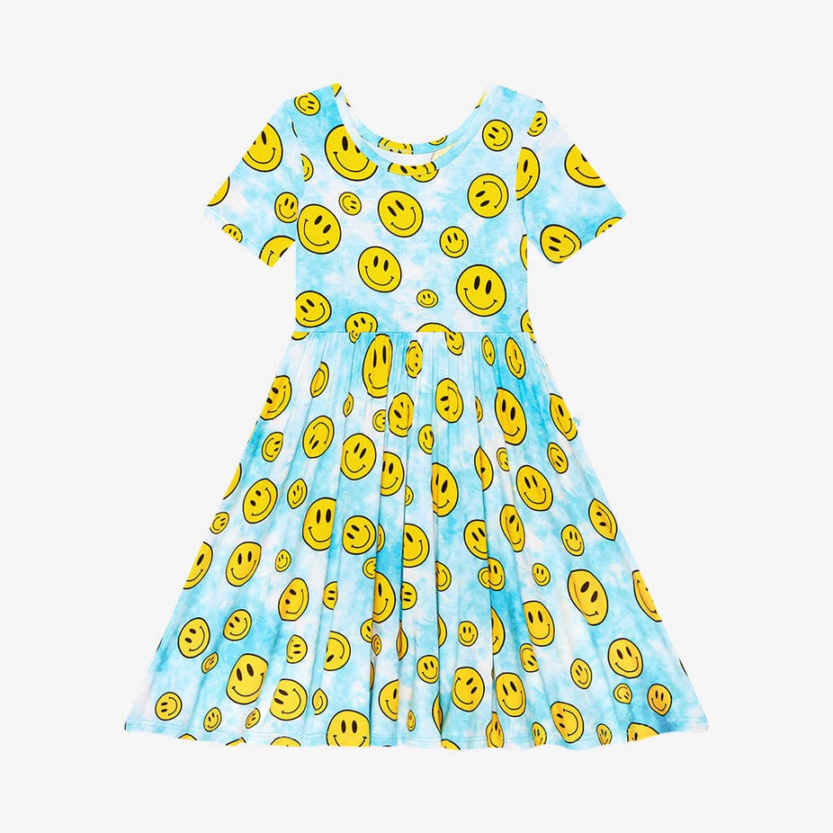 Happy Tie Dye Twirl Dress