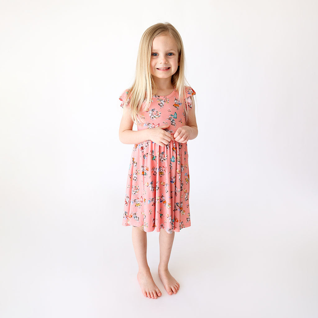 Betty Ruffled Cap Sleeve Twirl Dress