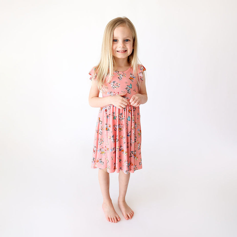 Betty Ruffled Cap Sleeve Twirl Dress