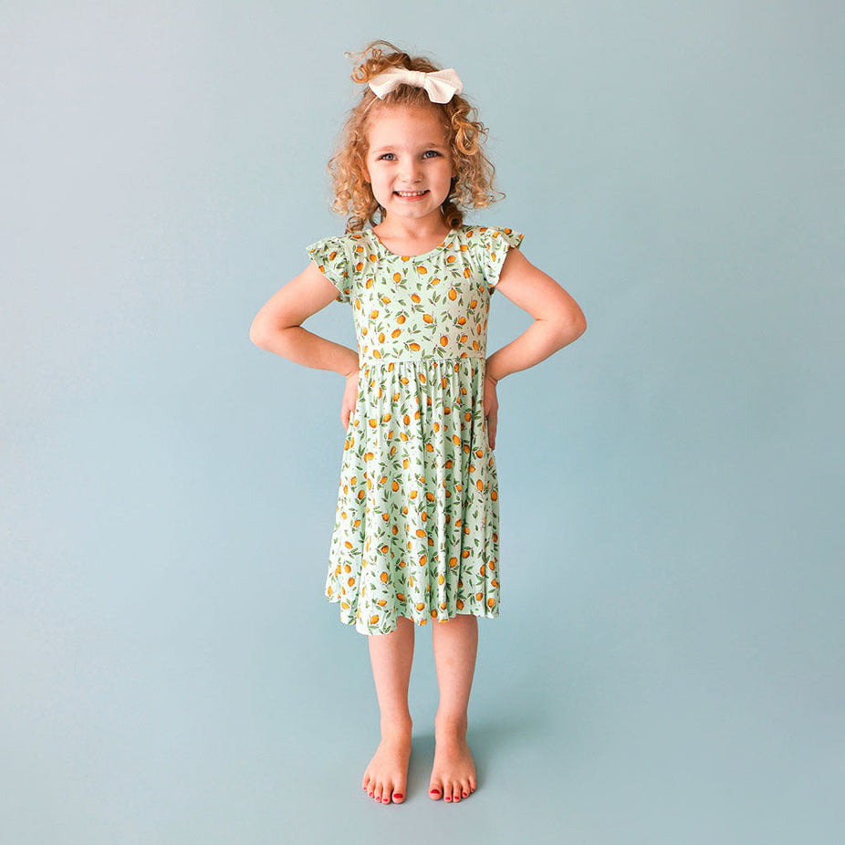 Chantal Ruffled Cap Sleeve Twirl Dress