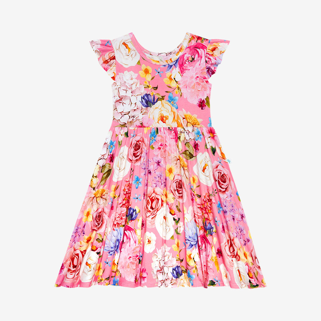 Chantria Ruffled Cap Sleeve Twirl Dress