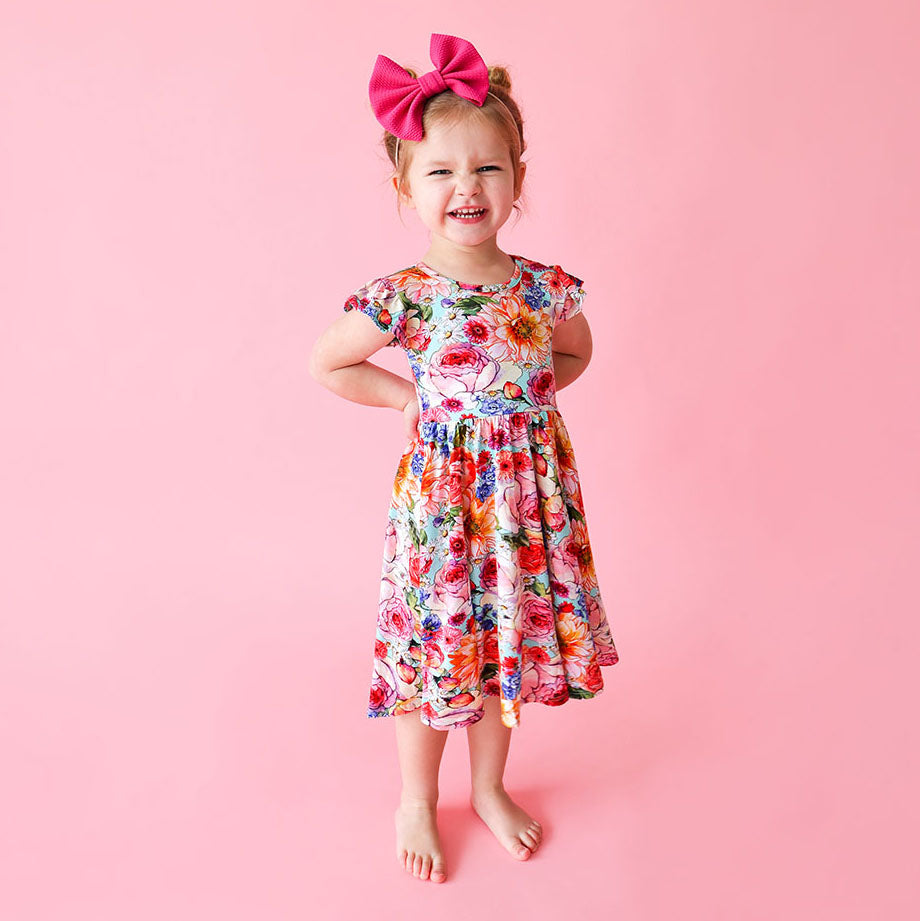 Shirley Ruffled Cap Sleeve Twirl Dress