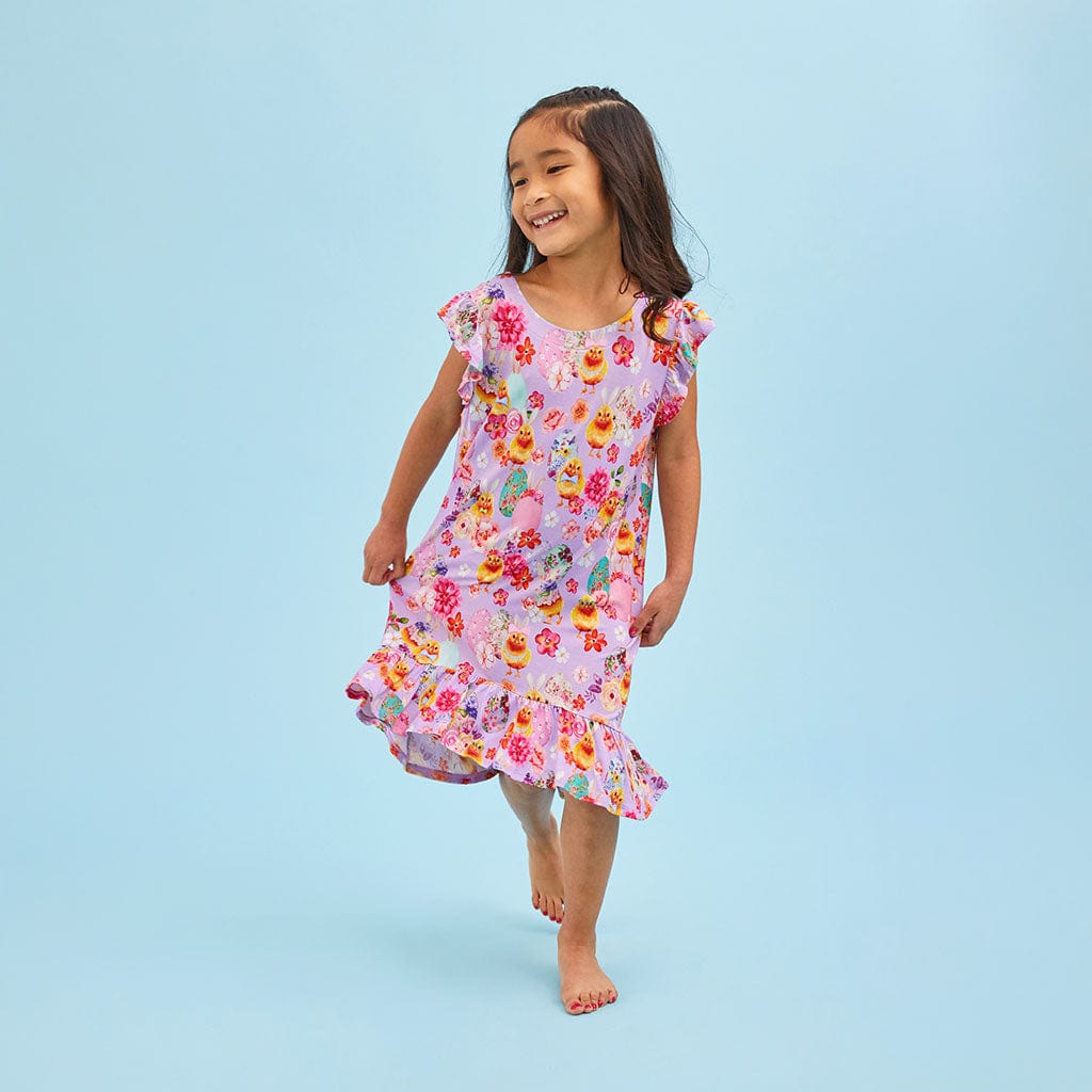 Azalea Ruffled Cap Sleeve Hi-Low Dress