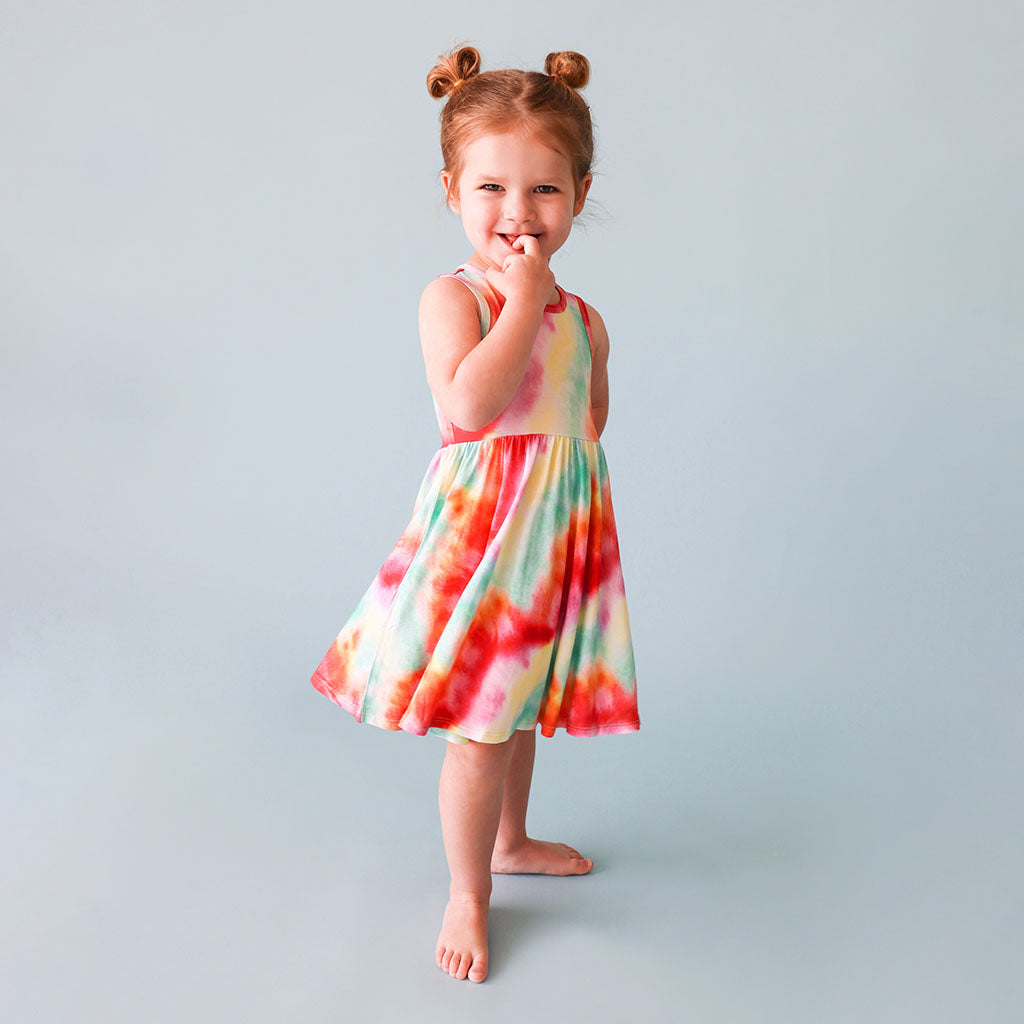 Rainbow Tie Dye Twirl Dress