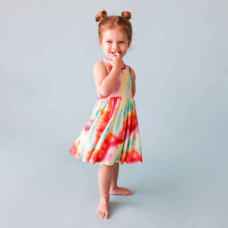 Rainbow Tie Dye Twirl Dress