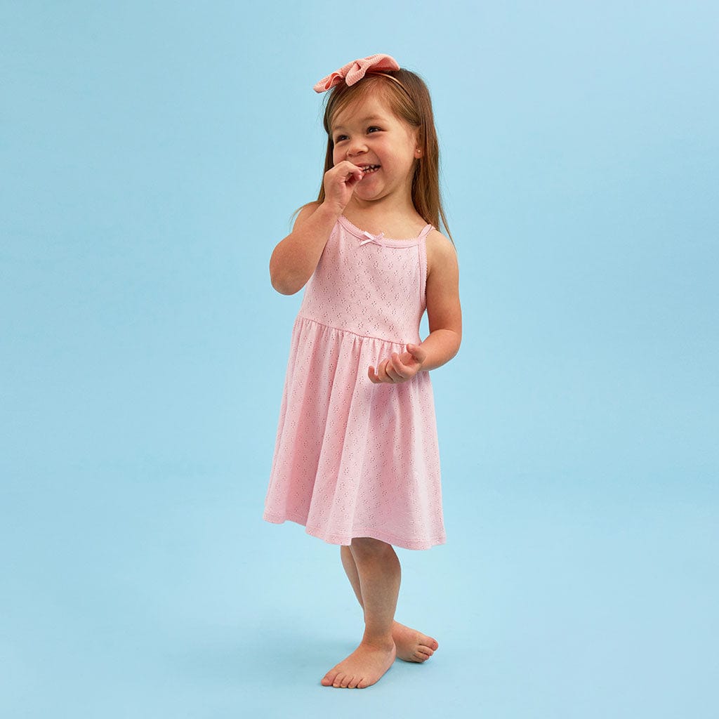 Cotton Candy Pointelle Sleeveless Twirl Dress