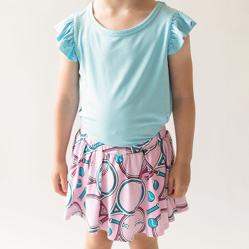 Baby Blue Ruffled Tee