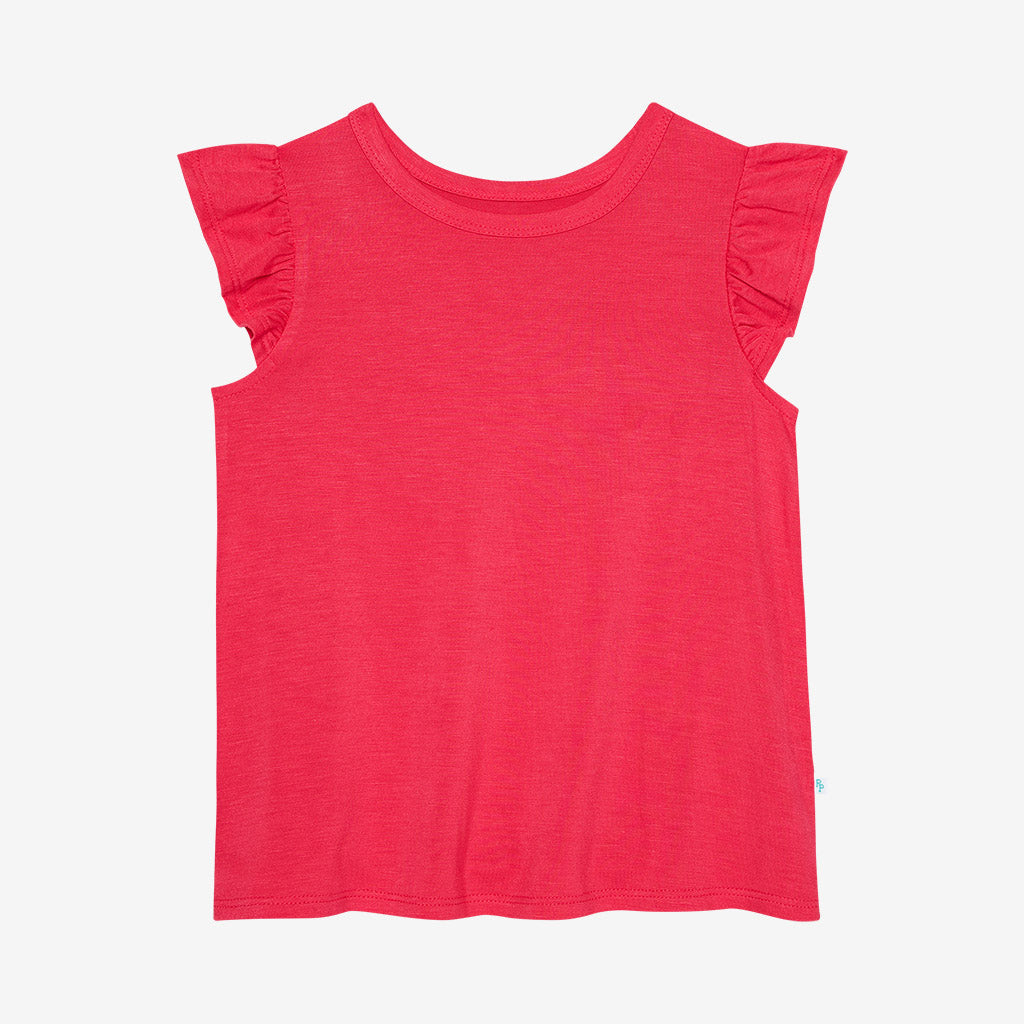 Valentine Pink Ruffled Tee