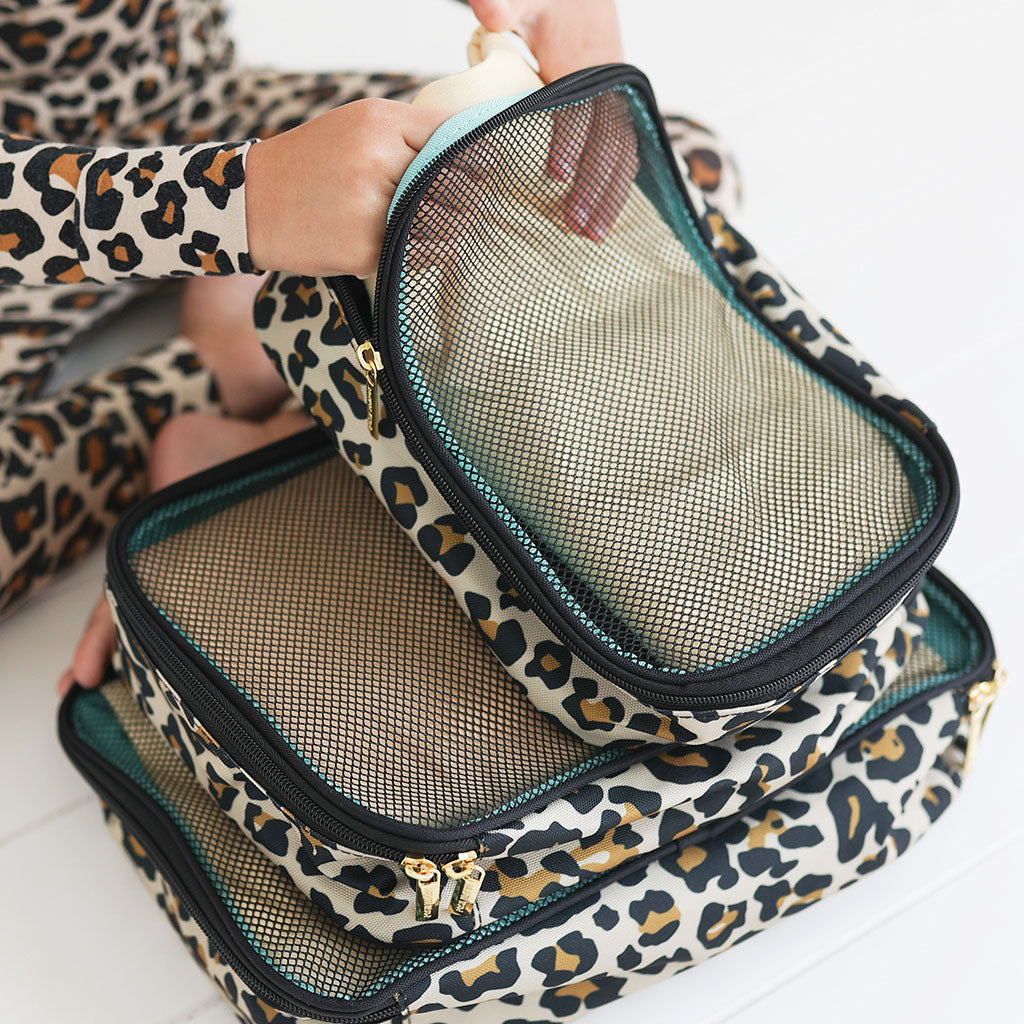 Lana Leopard Tan Travel Cubes