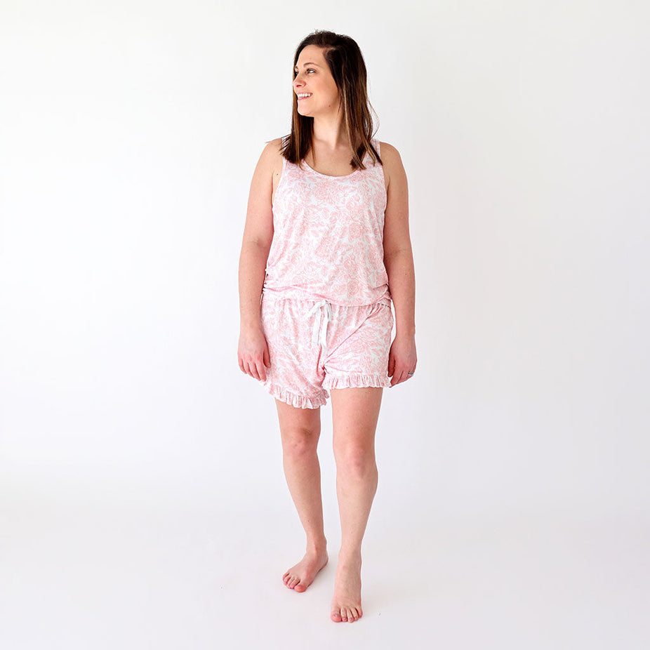 Martina Women's Tank Ruffled Short Set