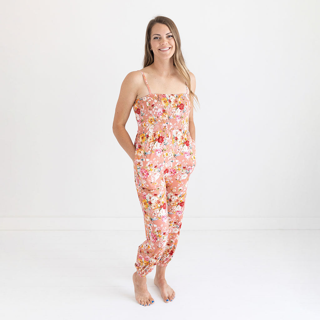 Celia Women's Sleeveless Smocked Jumpsuit