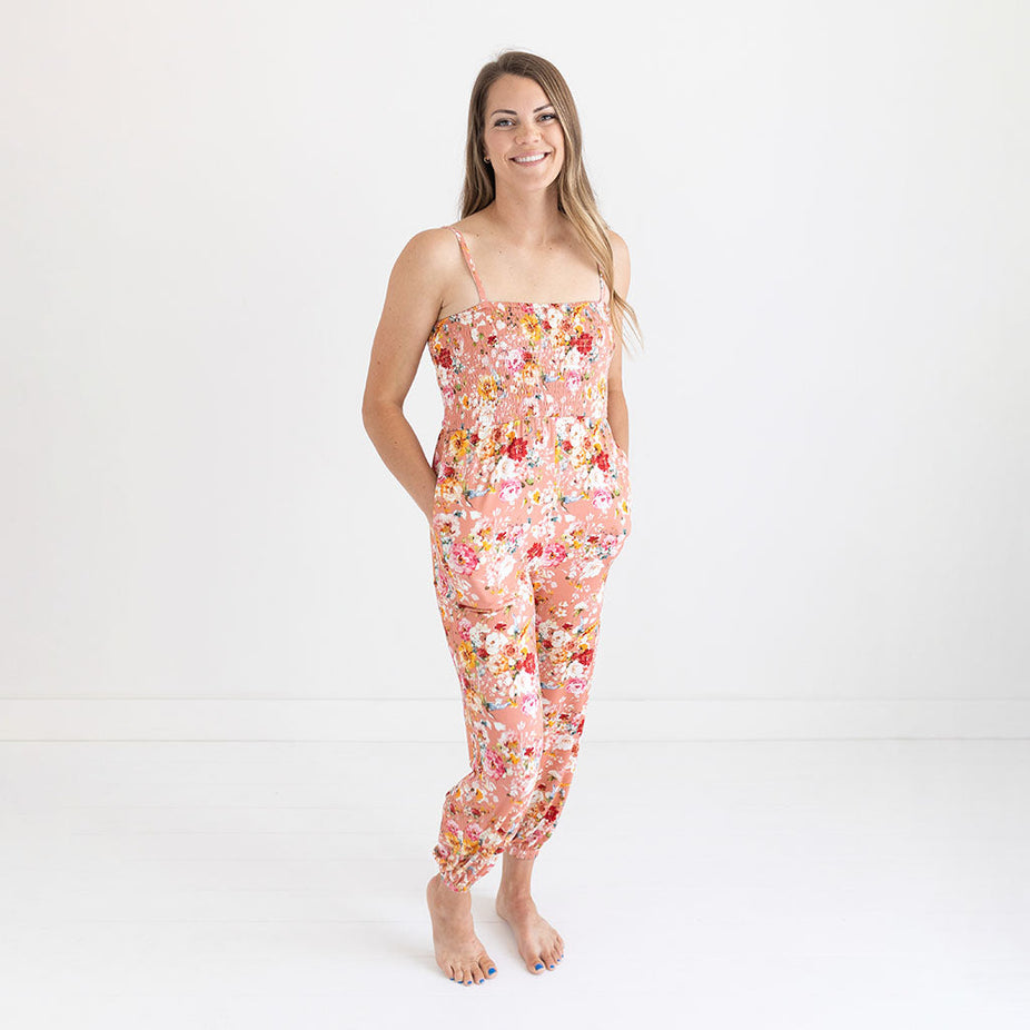 Celia Women's Sleeveless Smocked Jumpsuit