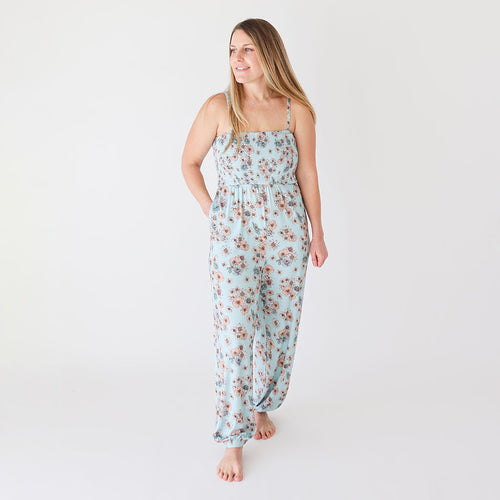 Natalie Women's Sleeveless Smocked Jumpsuit