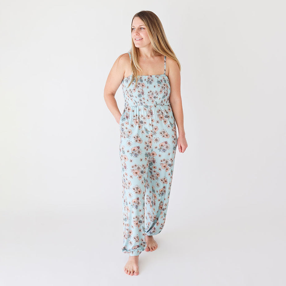 Natalie Women's Sleeveless Smocked Jumpsuit
