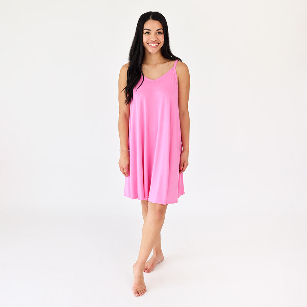 Cruisin' Pink Women's Sleeveless Short Swing Dress