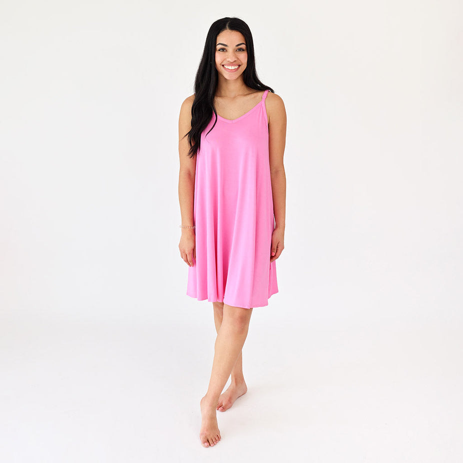 Cruisin' Pink Women's Sleeveless Short Swing Dress