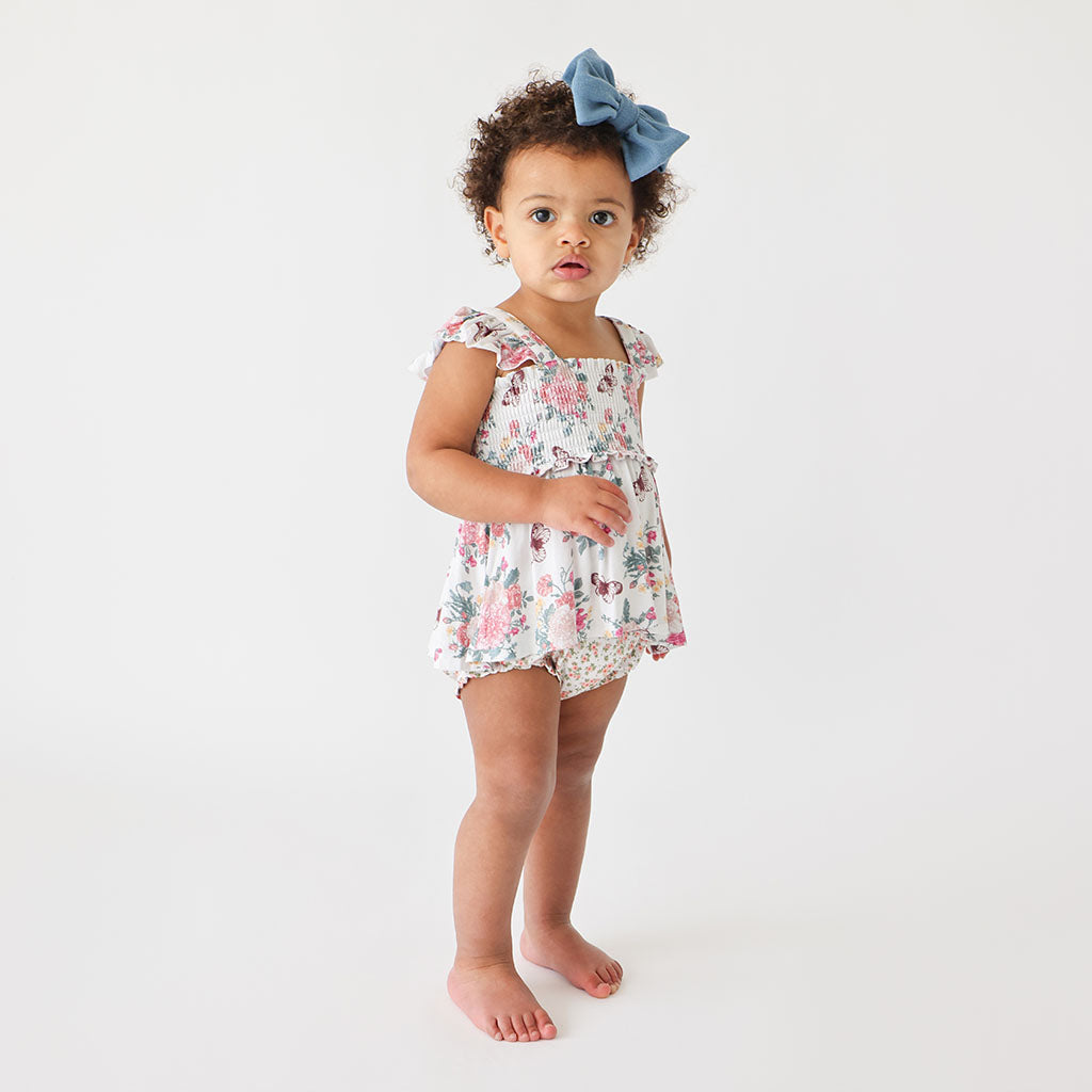 Constance Smocked Babydoll Bummie Set