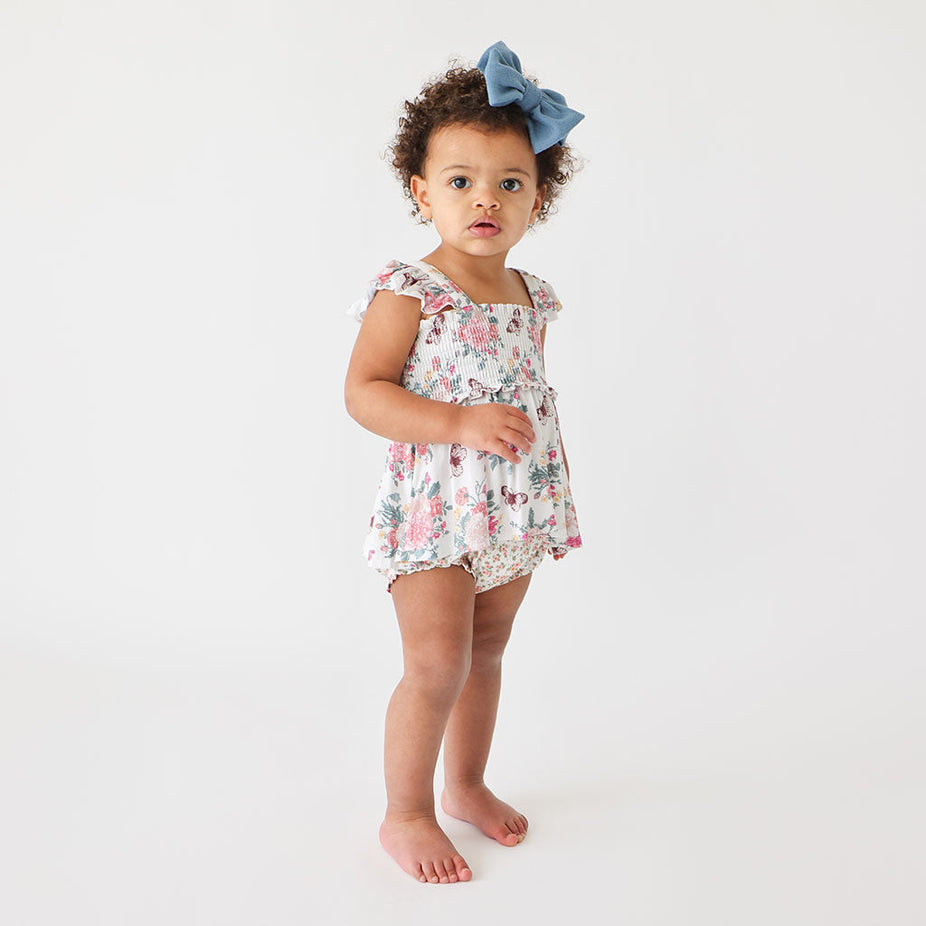 Constance Smocked Babydoll Bummie Set